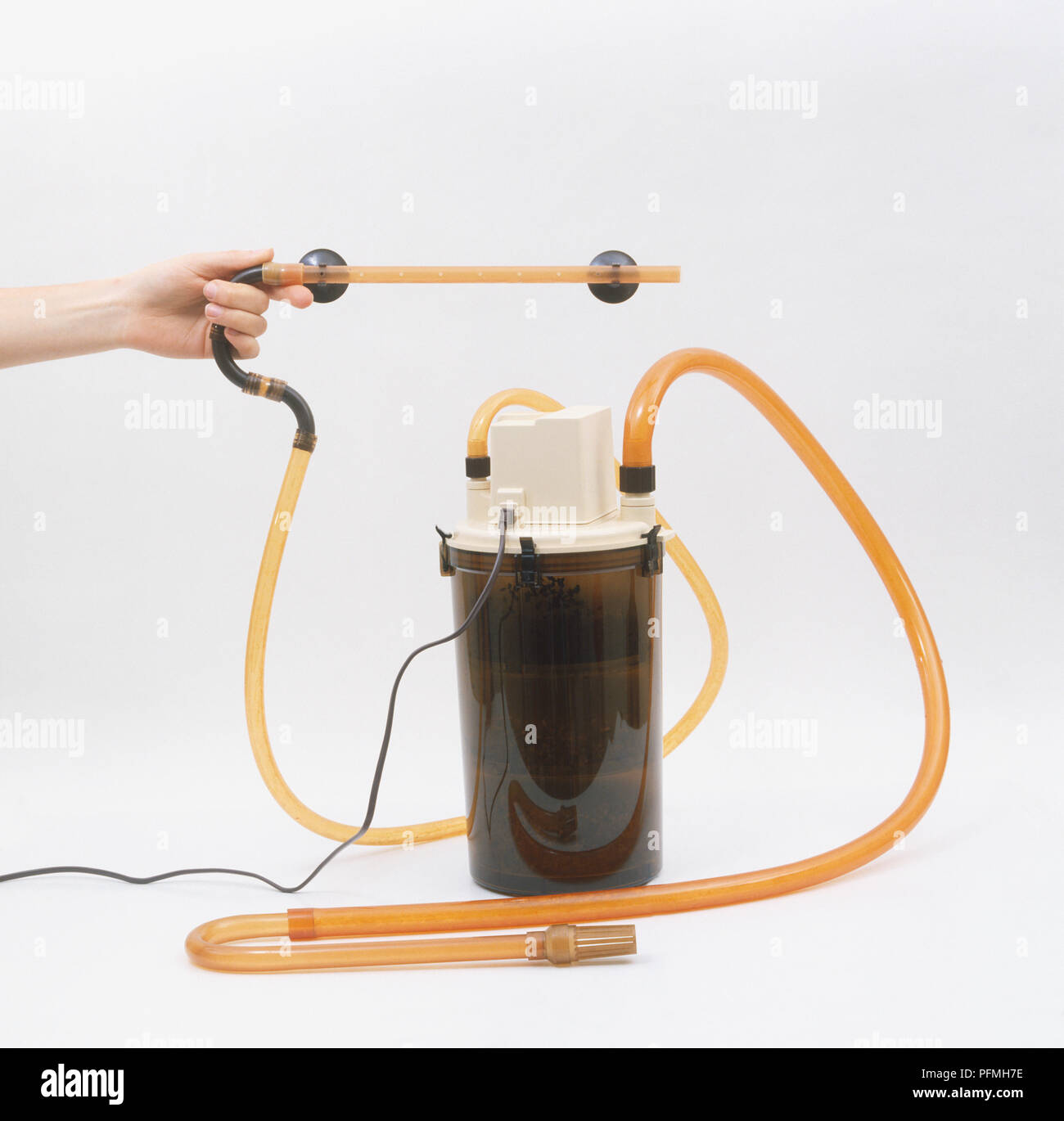 External power filter for aquarium tanks Stock Photo Alamy