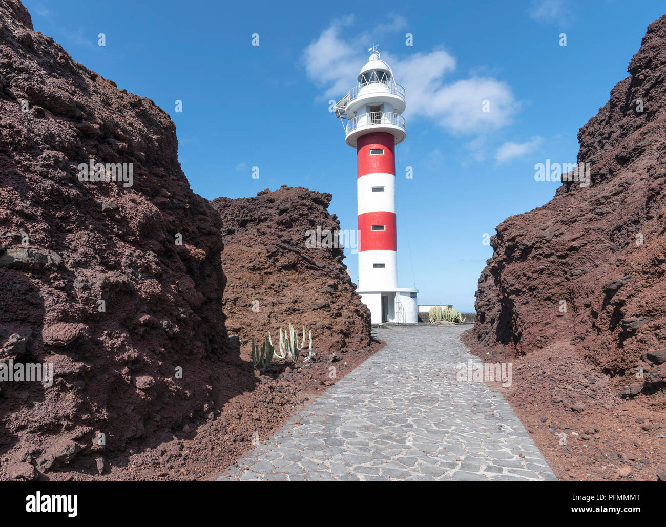 Lighthouse, Faro de Teno, Buenavista del Norte, Tenerife, Spain Stock Photo