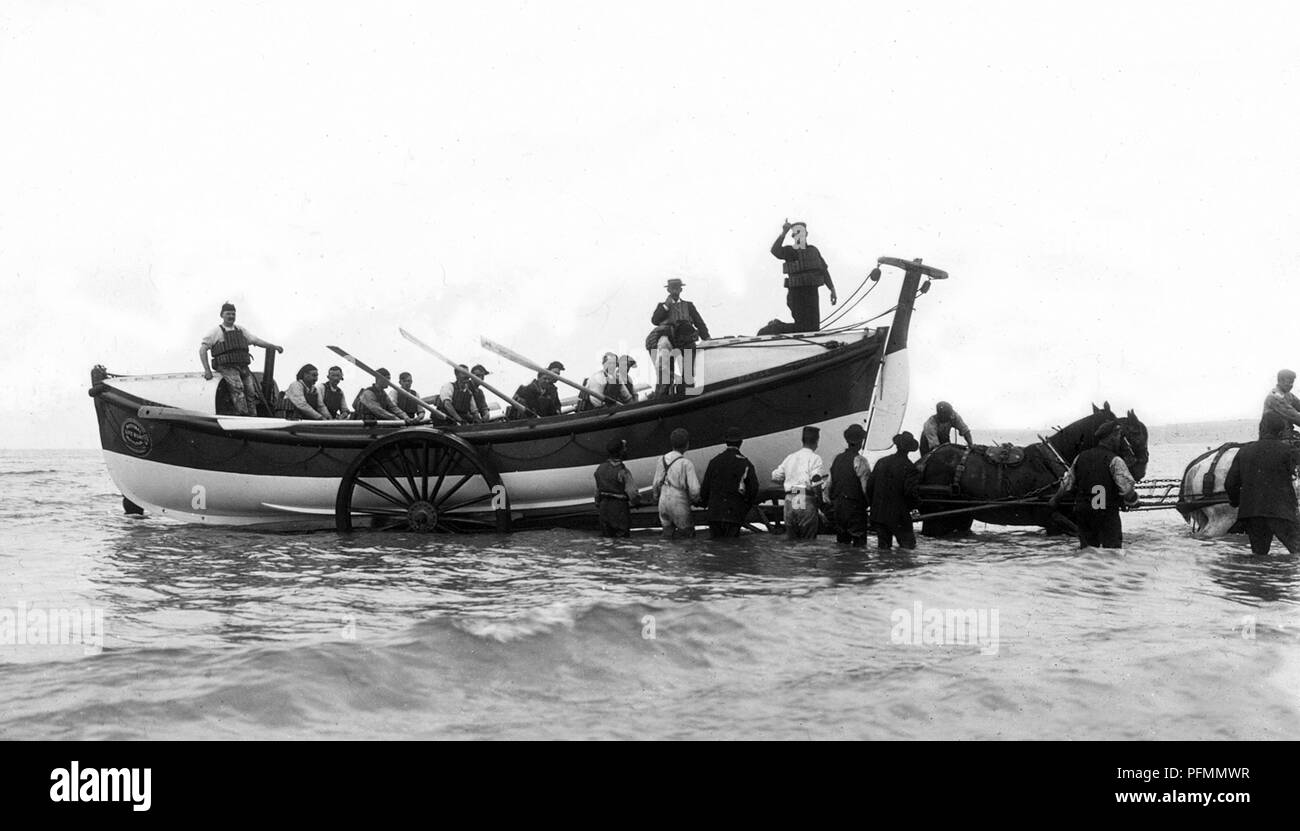 Hayle lifeboat, Cornwall, Victorian period Stock Photo