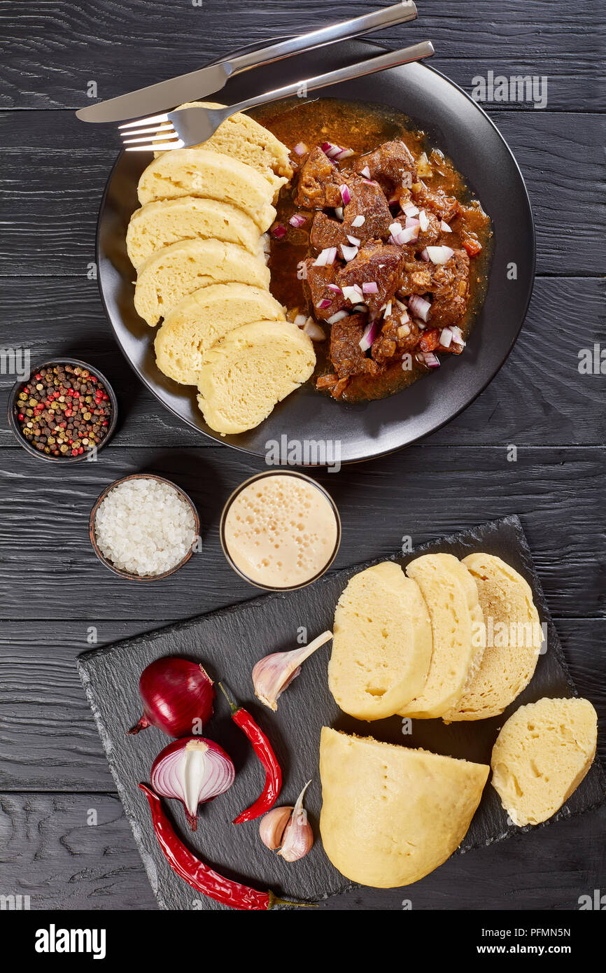 Czech beef goulash served on plate Stock Photo