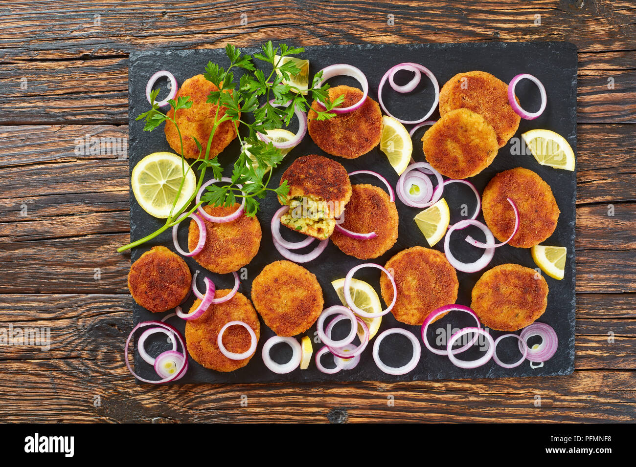 delicious crispy rice cakes of leftover rice with crumbled paneer