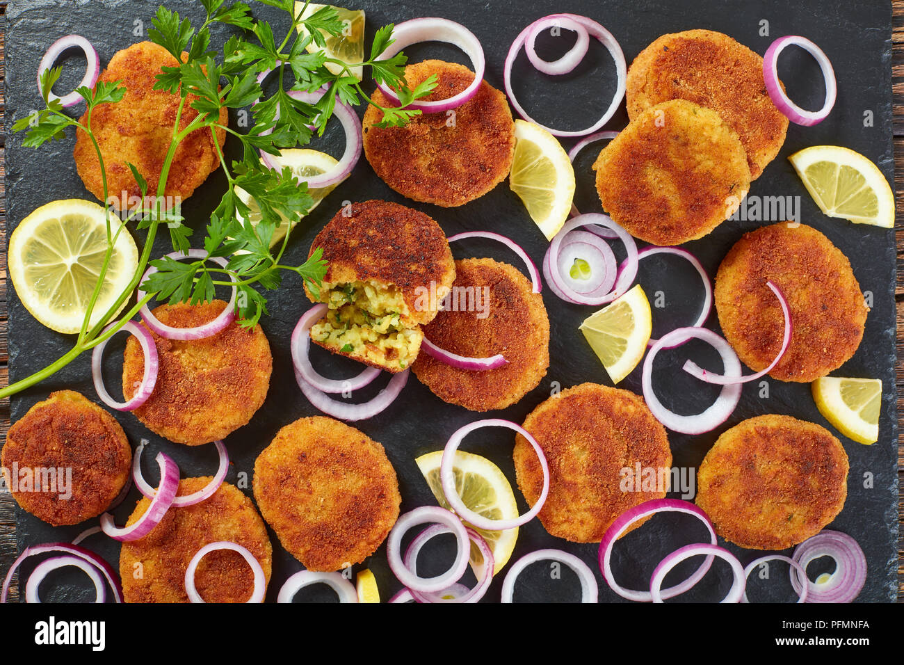 delicious crispy rice cakes of leftover rice with crumbled paneer