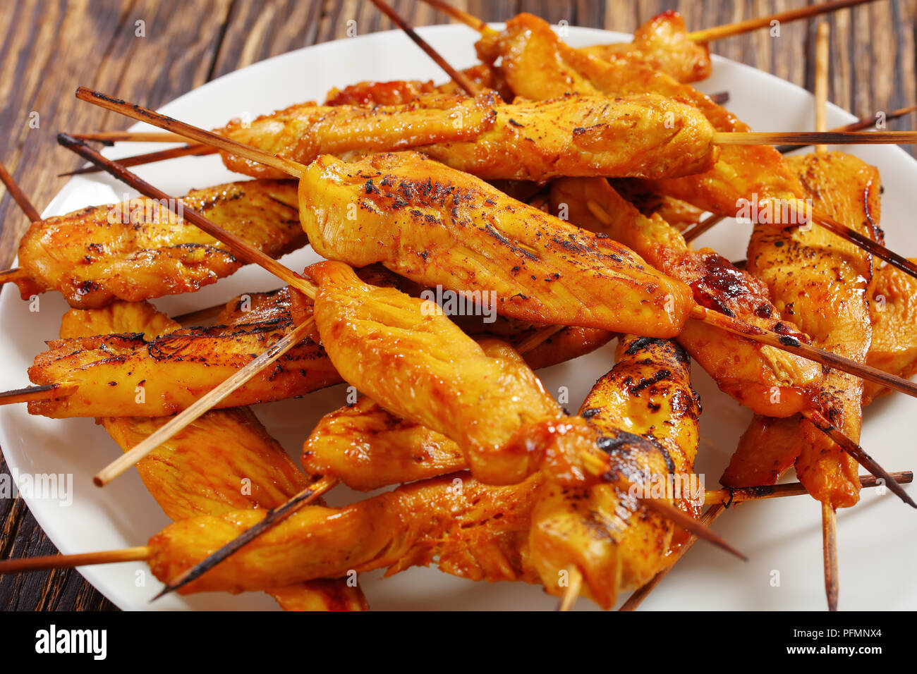 Chicken satay recipe hires stock photography and images Alamy