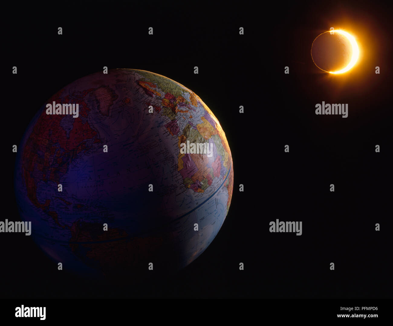 Model of a solar eclipse Stock Photo - Alamy