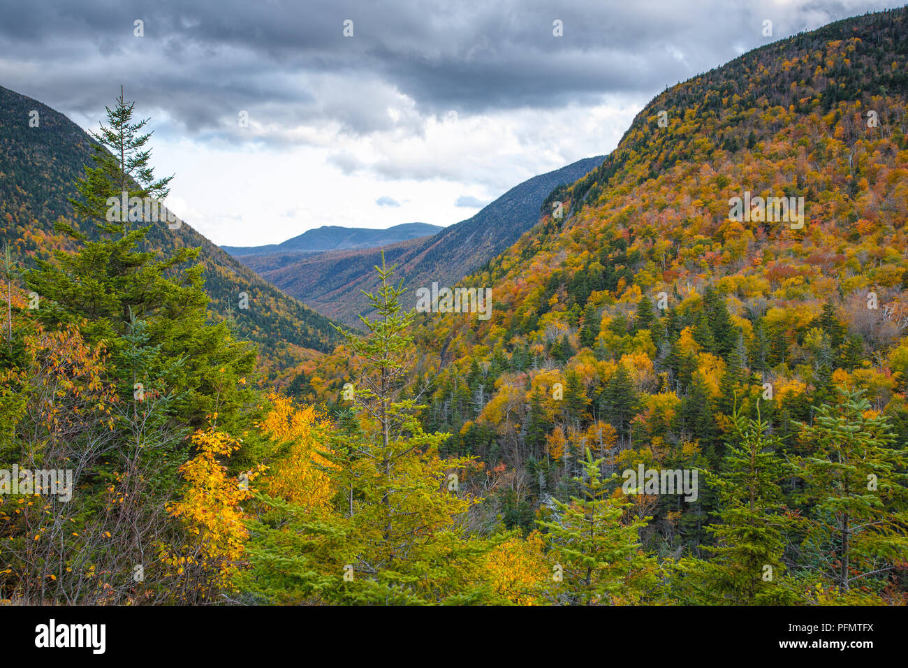 Crawford Notch State Park from the top of Elephants Head in Carroll