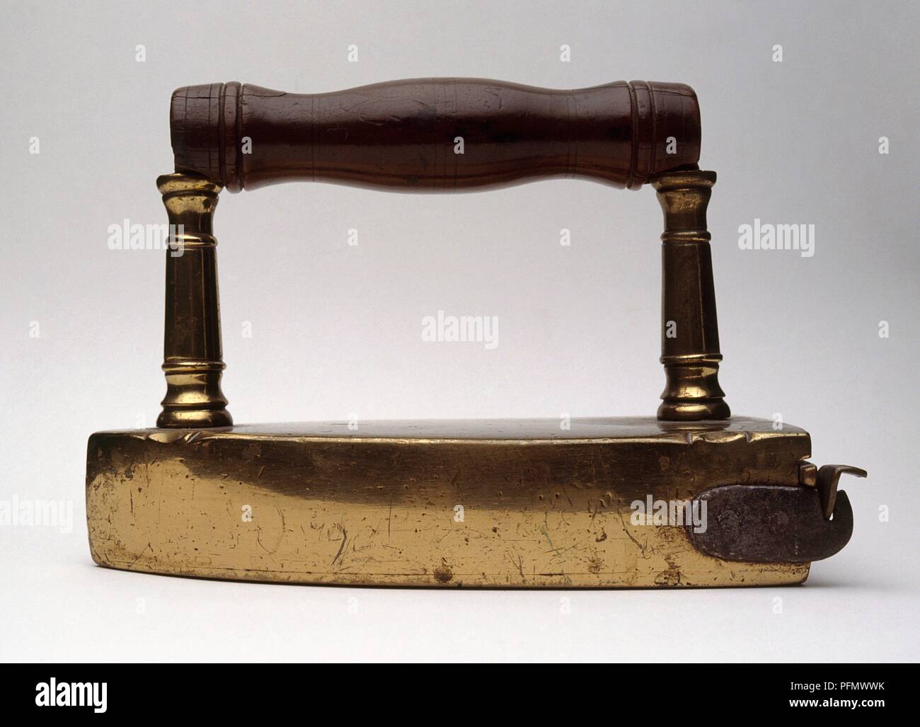 17th-century brass flatiron Stock Photo