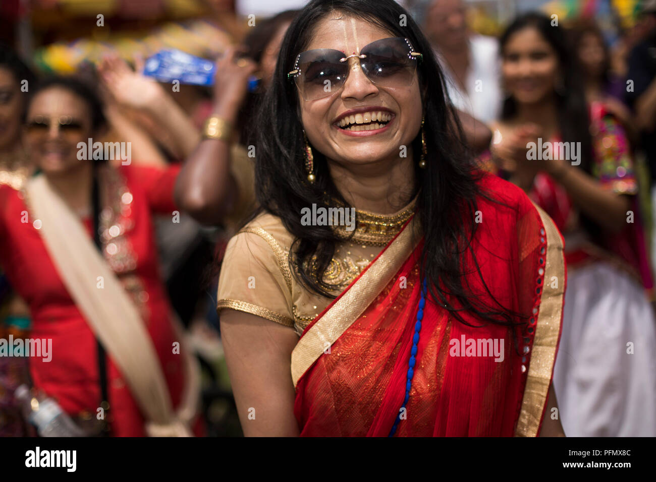 Foto de Festival Hare Krishna Na Avenisa Paulista São Paulo Brasil  Celebrando A Cultura Indiana Com Danças E Música e mais fotos de stock de  Adulto - iStock