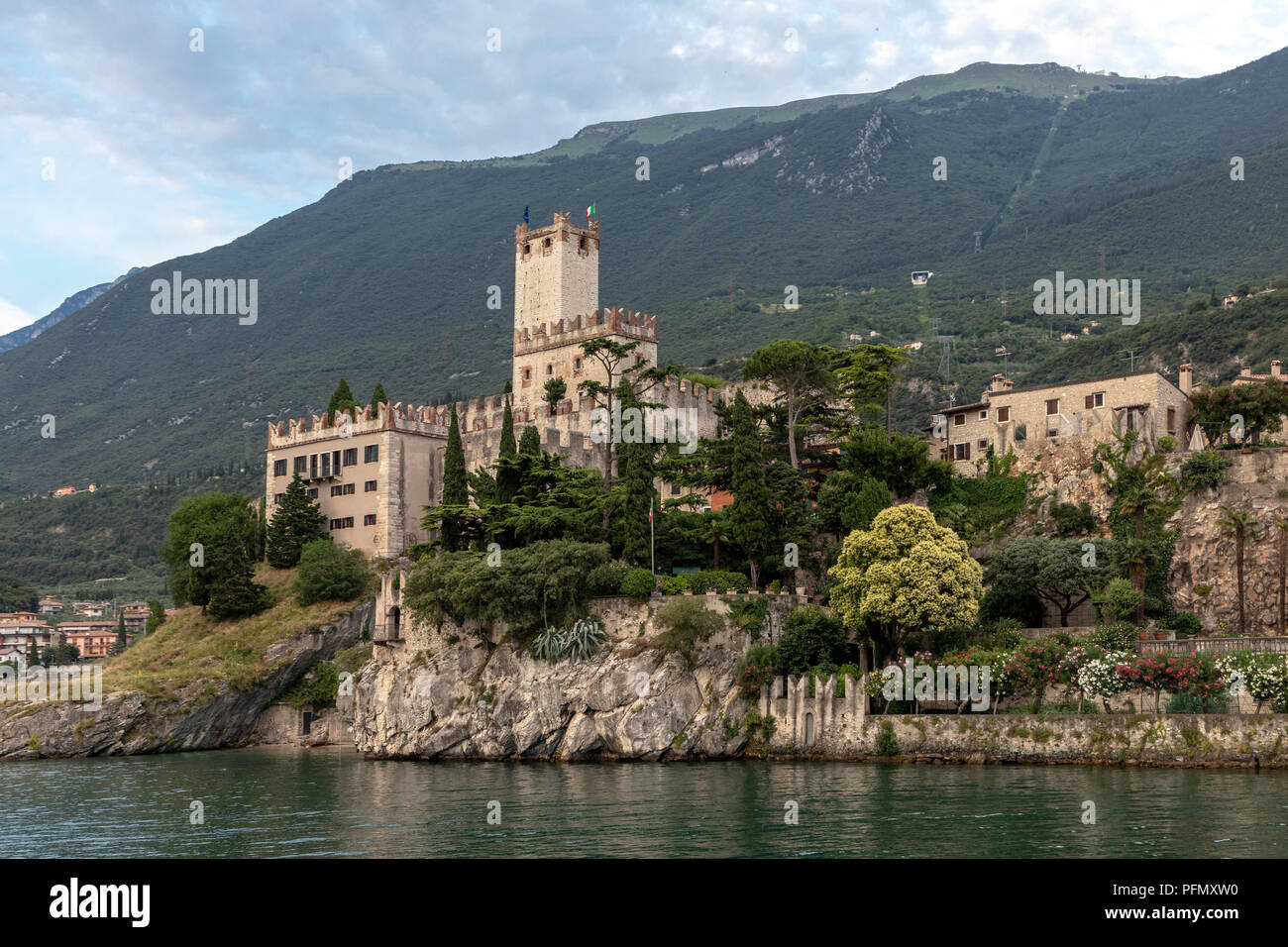 castello scaligero at Malcesine Stock Photo