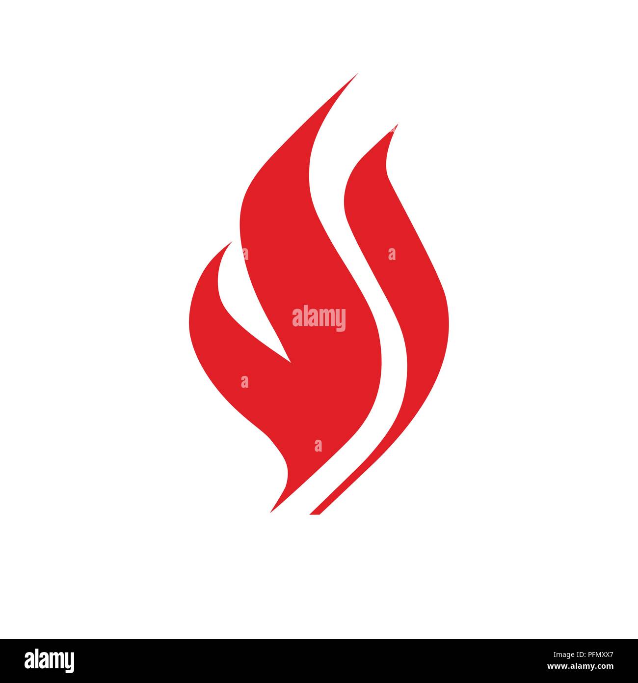 Flame or Fire Icon. EPS 8 vector graphic, isolated on white background ...