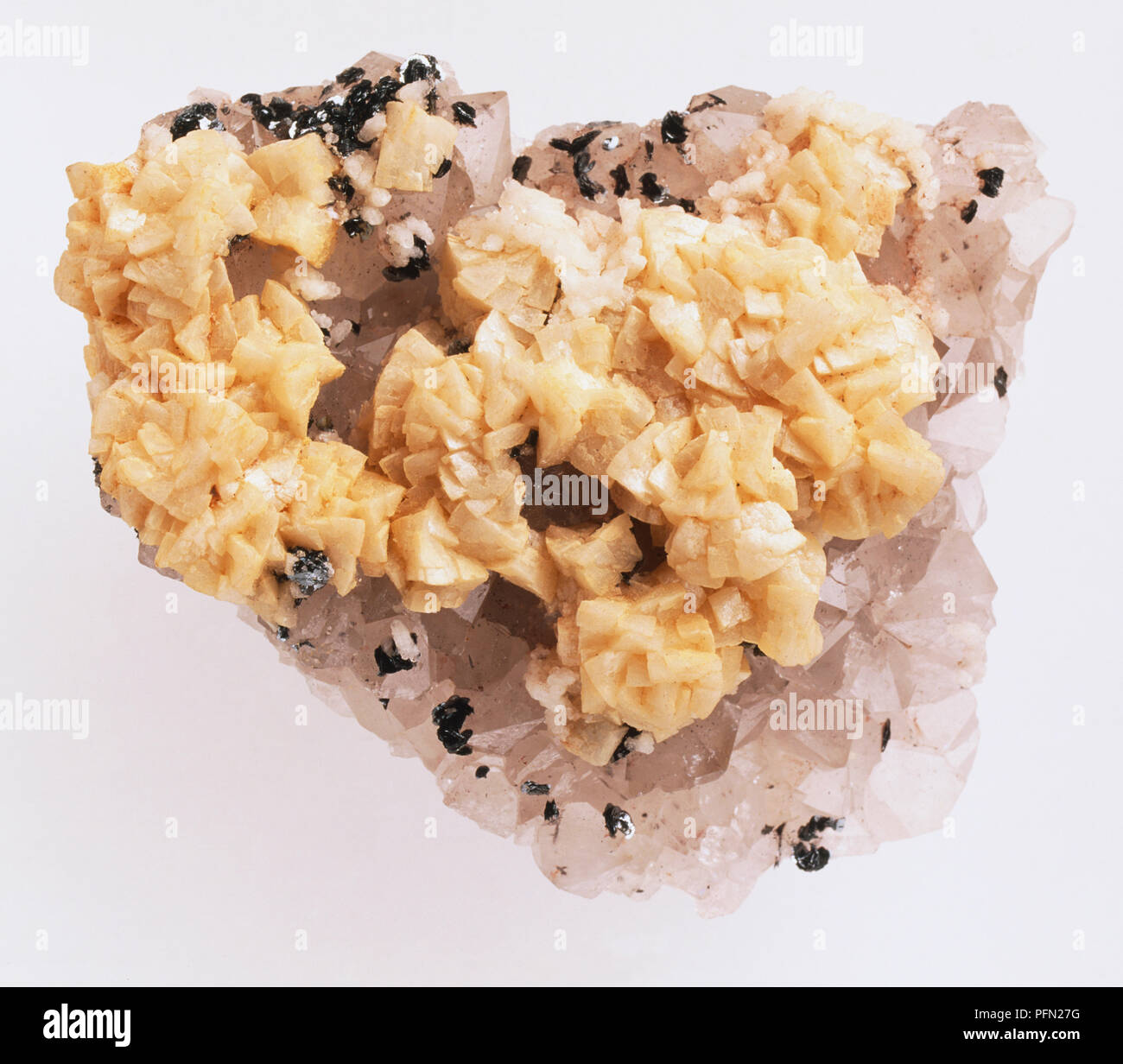 Dolomite in Quartz Groundmass Stock Photo - Alamy