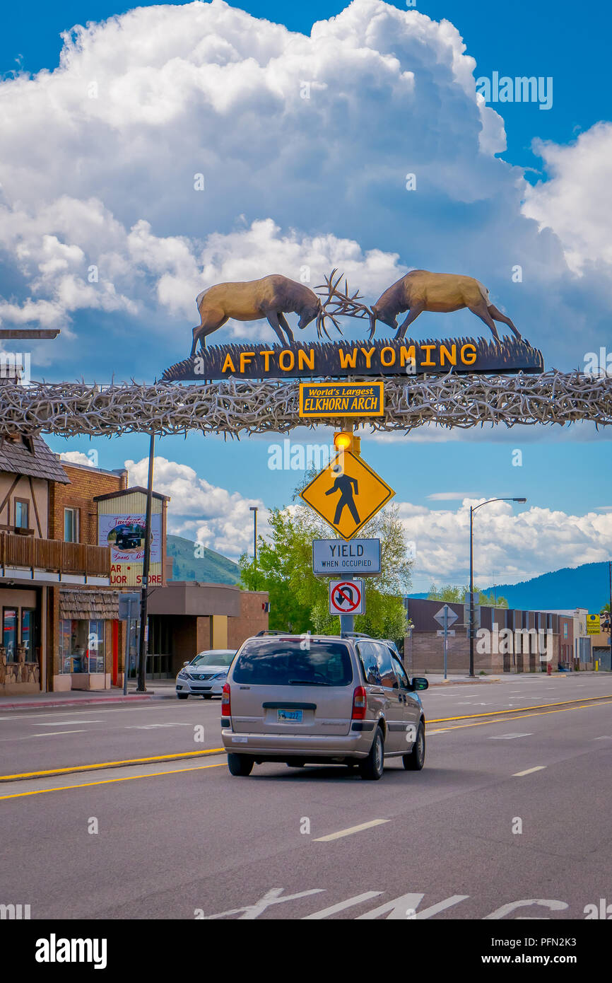 Afton wyoming elk antler arch hires stock photography and images Alamy