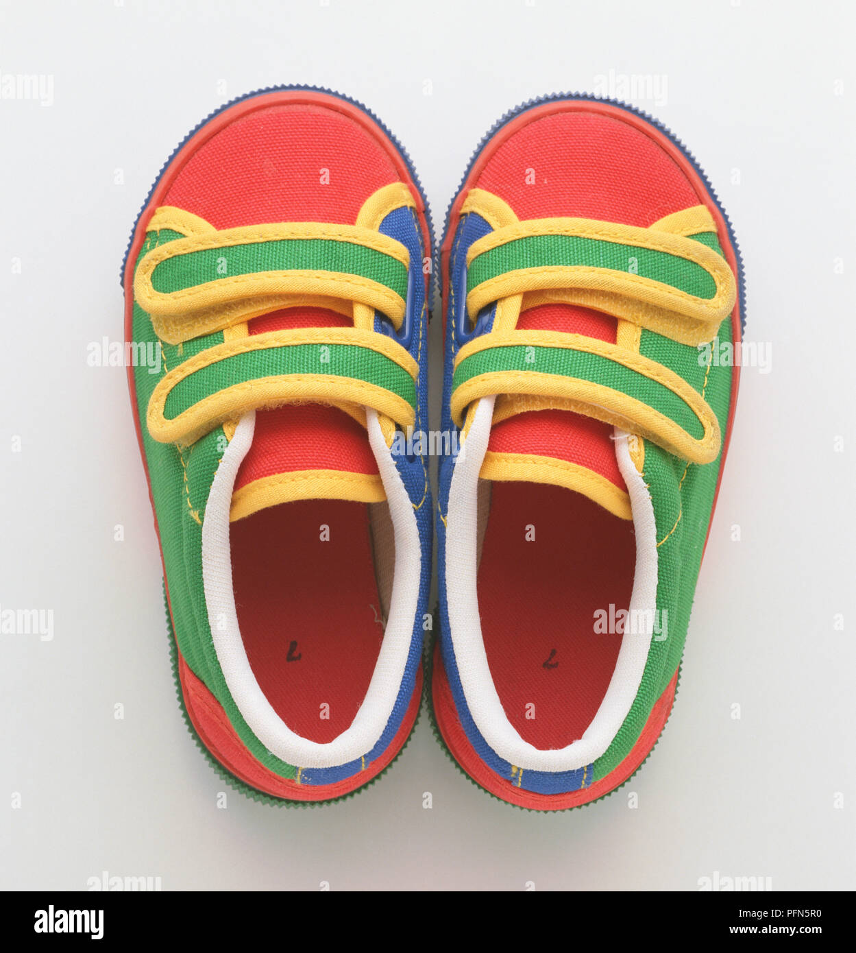 red and yellow trainers