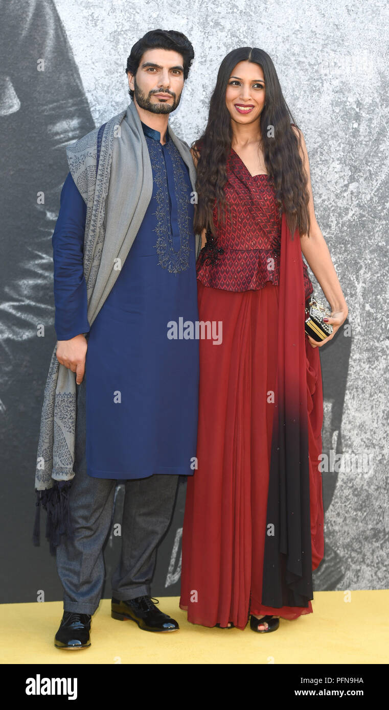Photo Must Be Credited ©Alpha Press 079965 21/08/2018 Akin Gazi and Dr.  Faiza Shaheen UK Premiere Of Yardie at BFI Southbank London Stock Photo -  Alamy