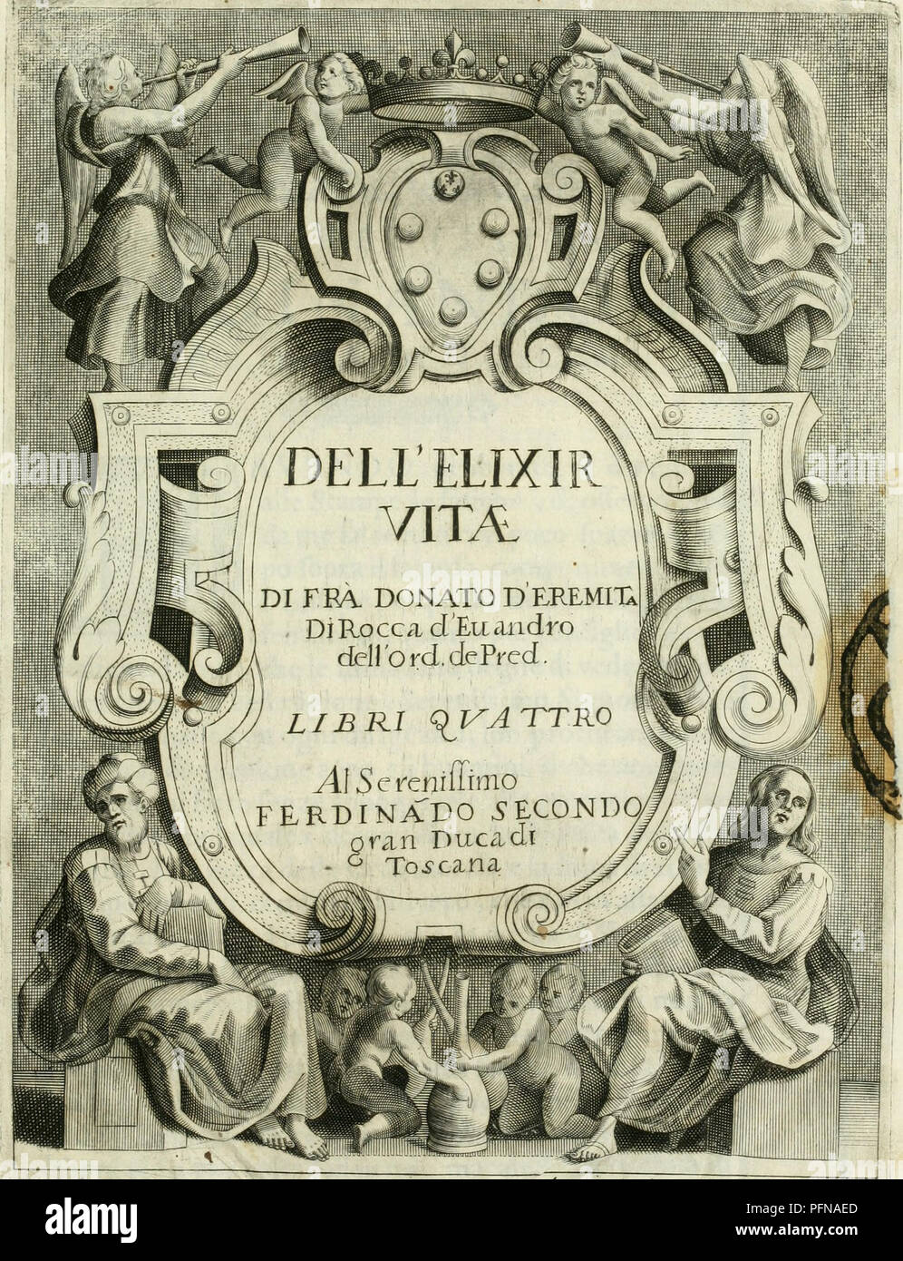 . Dell'elixir vitæ. Elixir of life; Distillation; Alchemy; Medicinal ...