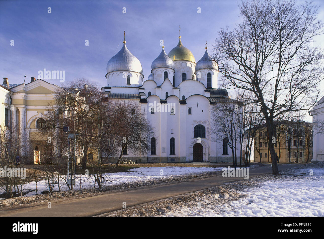 Russia, Northwest, Novgorod, The eleventh century Cathedral of St Sophia, the landmark Stock Photo