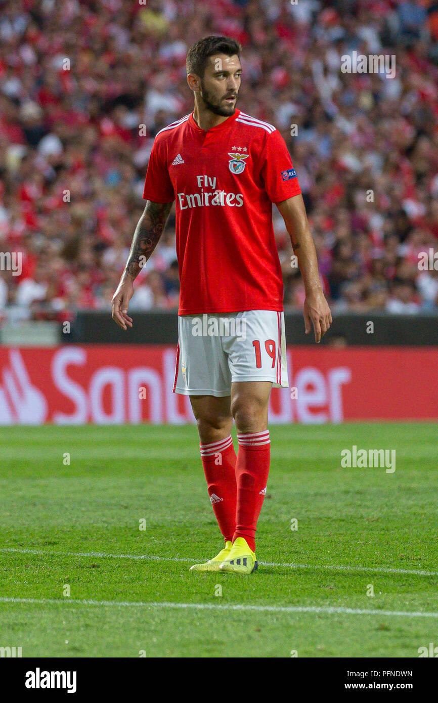 Lisbon, Portugal. August 21, 2018. Benfica's forward from Argentina Facundo  Ferreyra (19) during the game of the 1st leg of the Playoffs of the UEFA Champions  League, SL Benfica vs PAOK ©