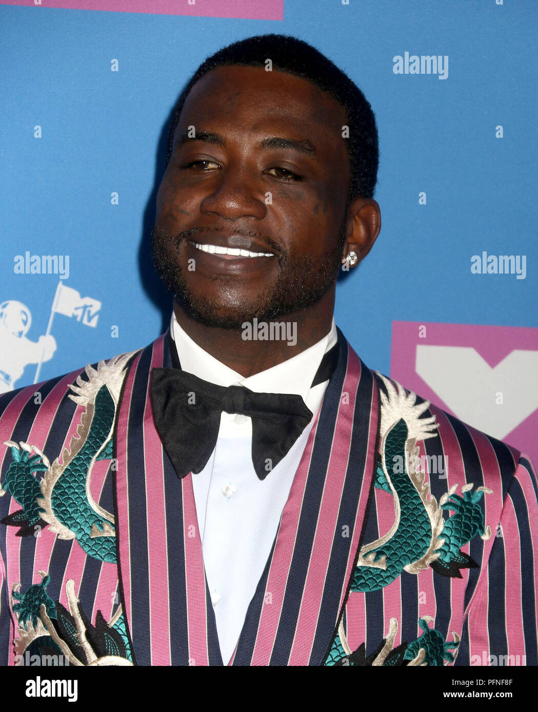 New York City, New York, USA. 20th Aug, 2018. Rapper GUCCI MANE attends the  arrivals for the 2018 MTV 'VMAS' held at Radio City Music Hall. Credit:  Nancy Kaszerman/ZUMA Wire/Alamy Live News