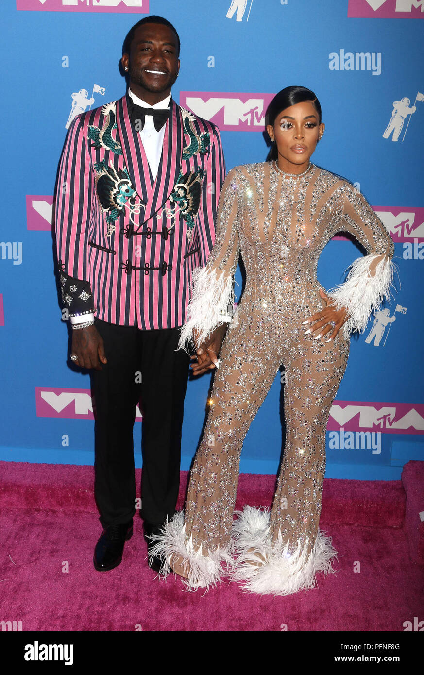 New York City, New York, USA. 20th Aug, 2018. Rapper GUCCI MANE and KEYSHIA  KA'OIR attend the arrivals for the 2018 MTV 'VMAS' held at Radio City Music  Hall. Credit: Nancy Kaszerman/ZUMA