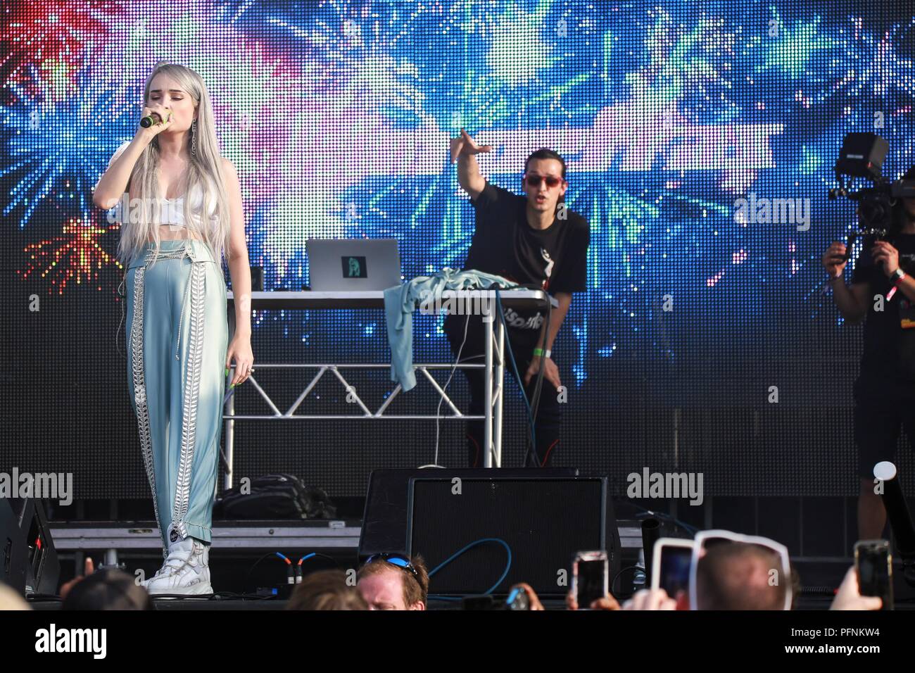 Kim Petras on stage for Billboard Hot 100 Music Festival
