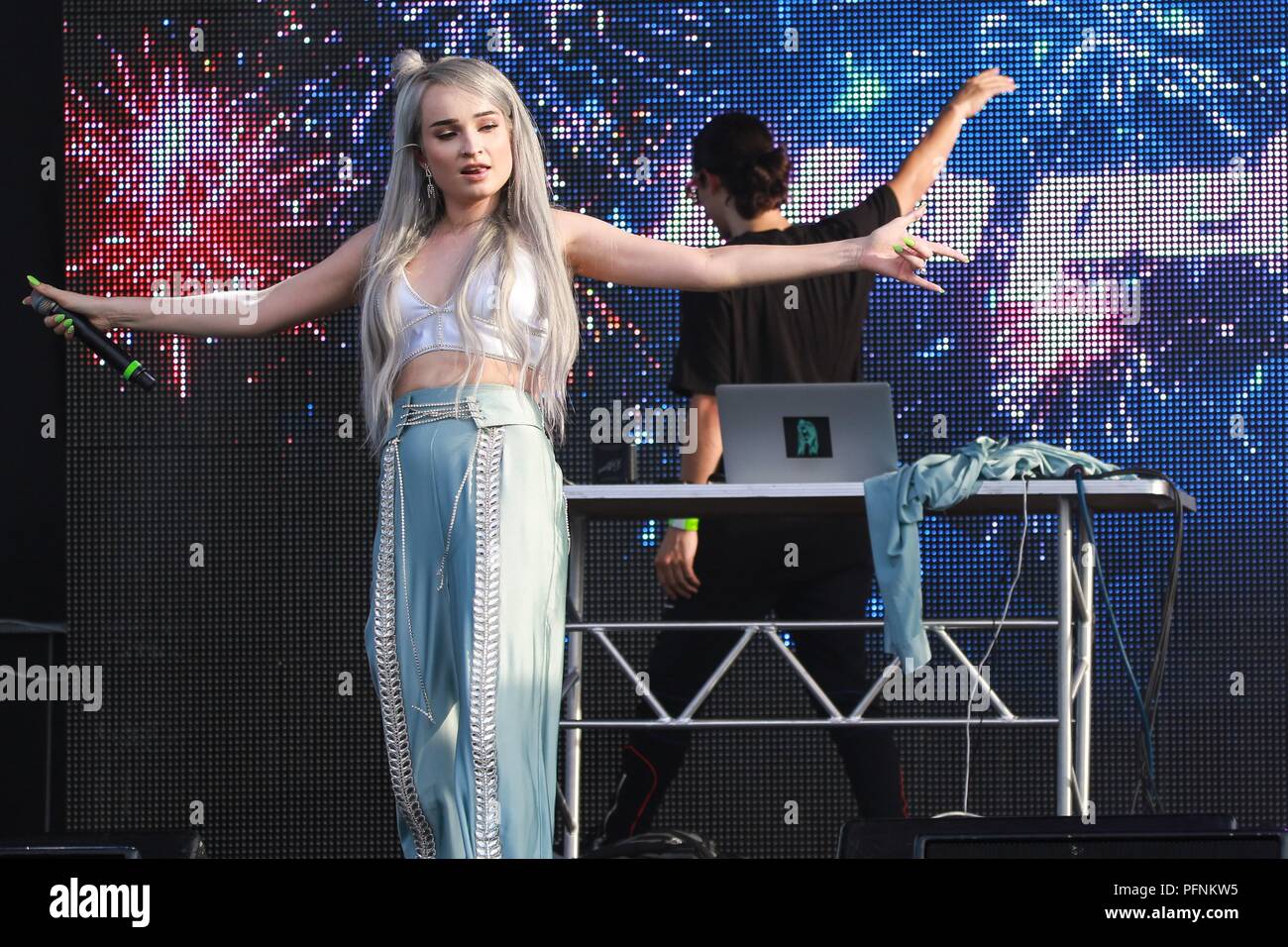 Kim Petras on stage for Billboard Hot 100 Music Festival