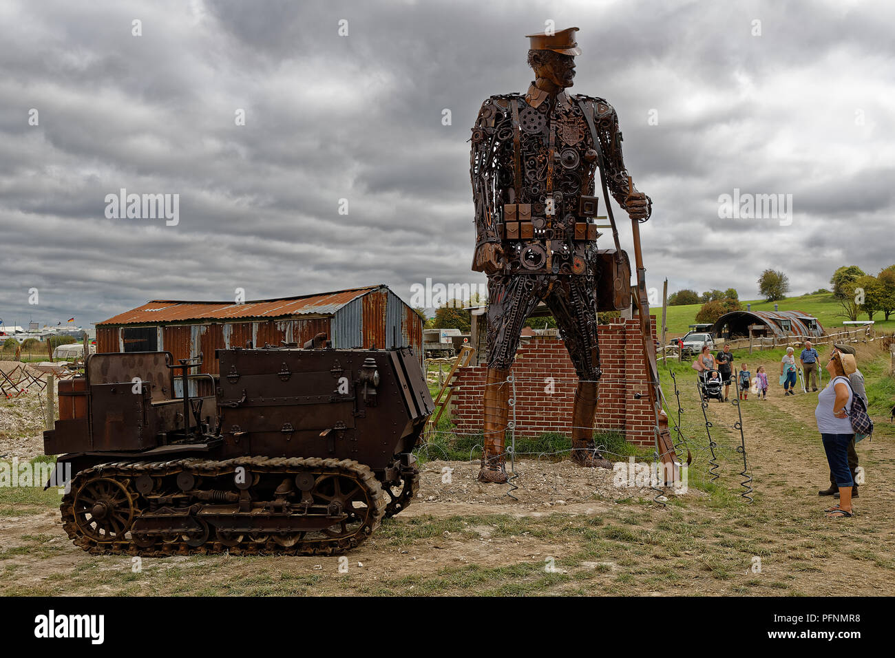 great-dorset-steam-fair-blandford-dorset-uk-22nd-august-2018-the-haunting-a-scrap-metal-sculpture-of-a-ww1-soldier-created-by-the-artist-and-blacksmith-martin-galbavy-on-view-for-the-first-time-to-the-public-and-unveiled-at-the-50th-anniversary-show-of-the-great-dorset-steam-fair-it-stands-at-over-6-metres-in-height-and-was-crafted-at-dorset-forge-fabrication-wyrdlight-alamy-live-news-PFNMR8.jpg