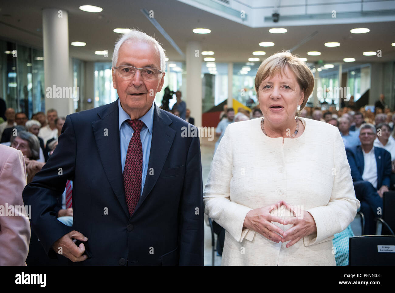 Berlin Germany 22nd Aug 2018 Angela Merkel R German