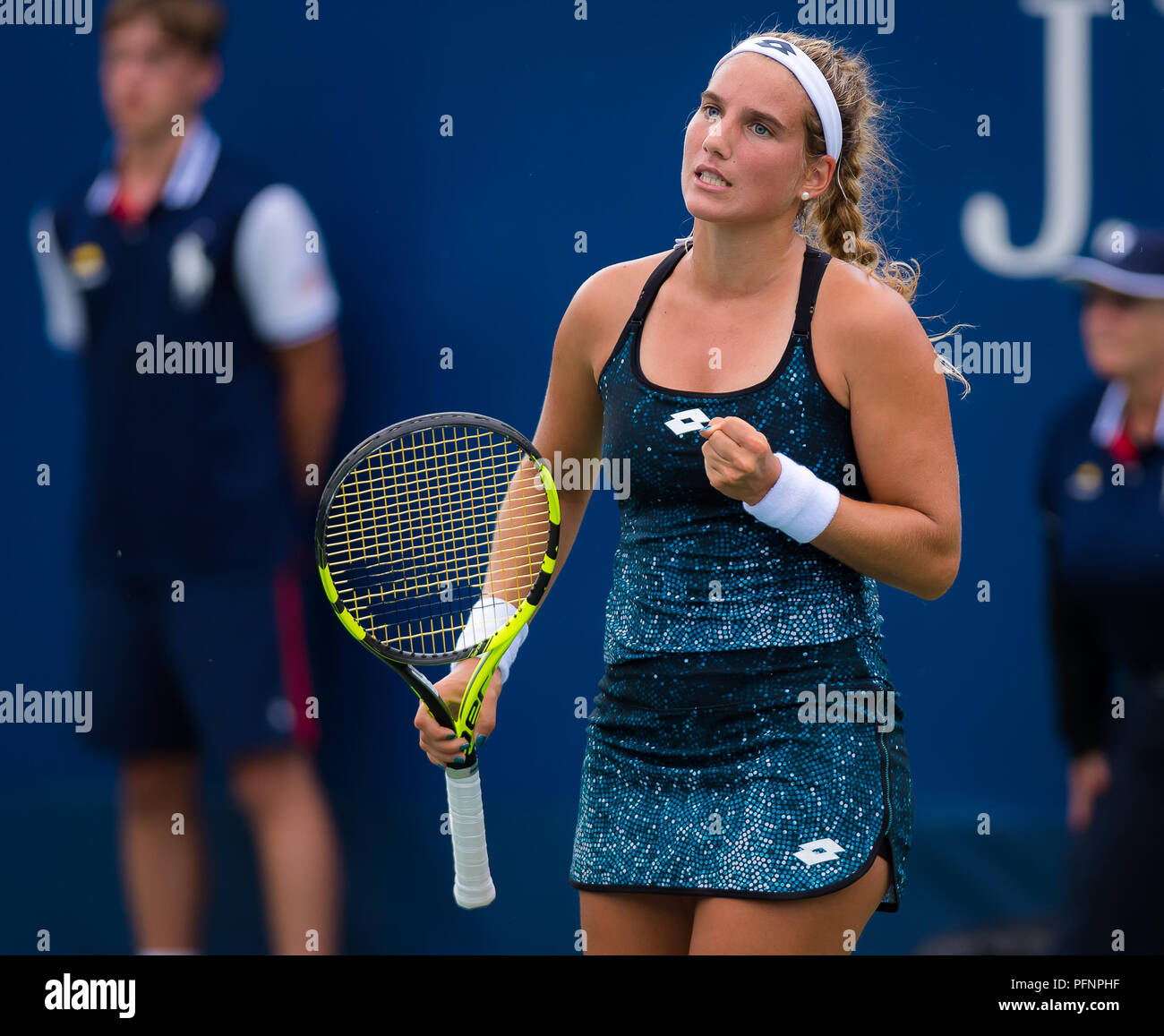 Deborah Chiesa of Italy in action during the first qualification round at  the 2018 US Open Grand Slam tennis tournament. New York, USA. August 22th  2018. 22nd Aug, 2018. Credit: AFP7/ZUMA Wire/Alamy