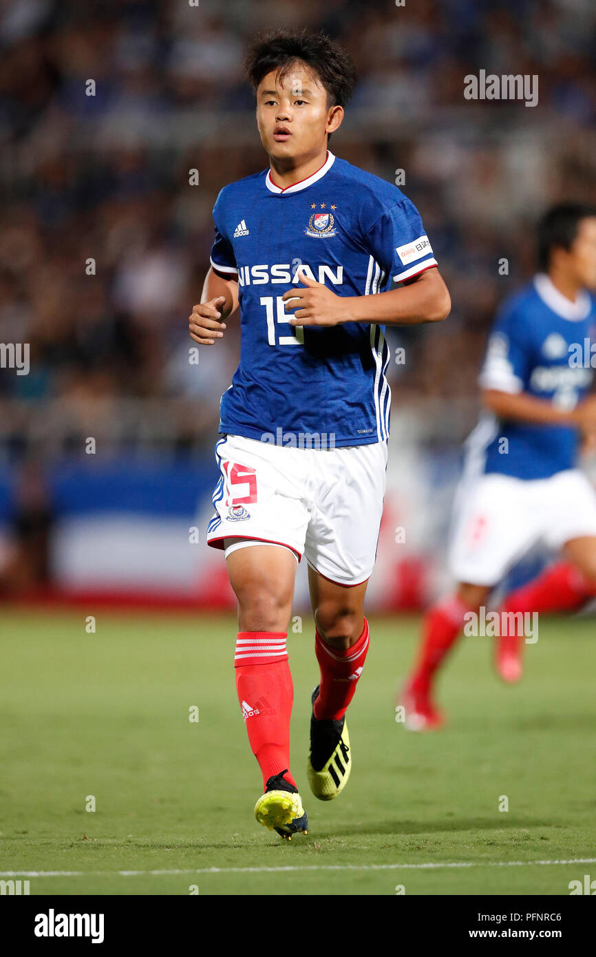 Kanagawa, Japan. 22nd Aug, 2018. Takefusa Kubo (F Marinos) Football/Soccer : The 98th Emperor's Cup All Japan Football Championship between Yokohama F Marinos 2-3 Vegalta Senda at NHK Spring Mitsuzawa Football Stadium Kanagawa, Japan. 22nd Aug, 2018. Takefusa Kubo (F Marinos) Football/Soccer : The 98th Emperor's Cup All Japan Football Championship between Yokohama F Marinos 2-3 Vegalta Senda at NHK Spring Mitsuzawa Football Stadium