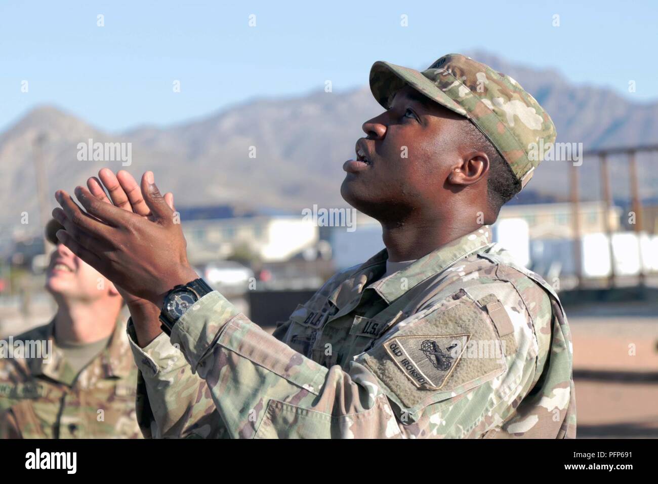 Sgt. Toddrick Butler, an information technology specialist with 1st