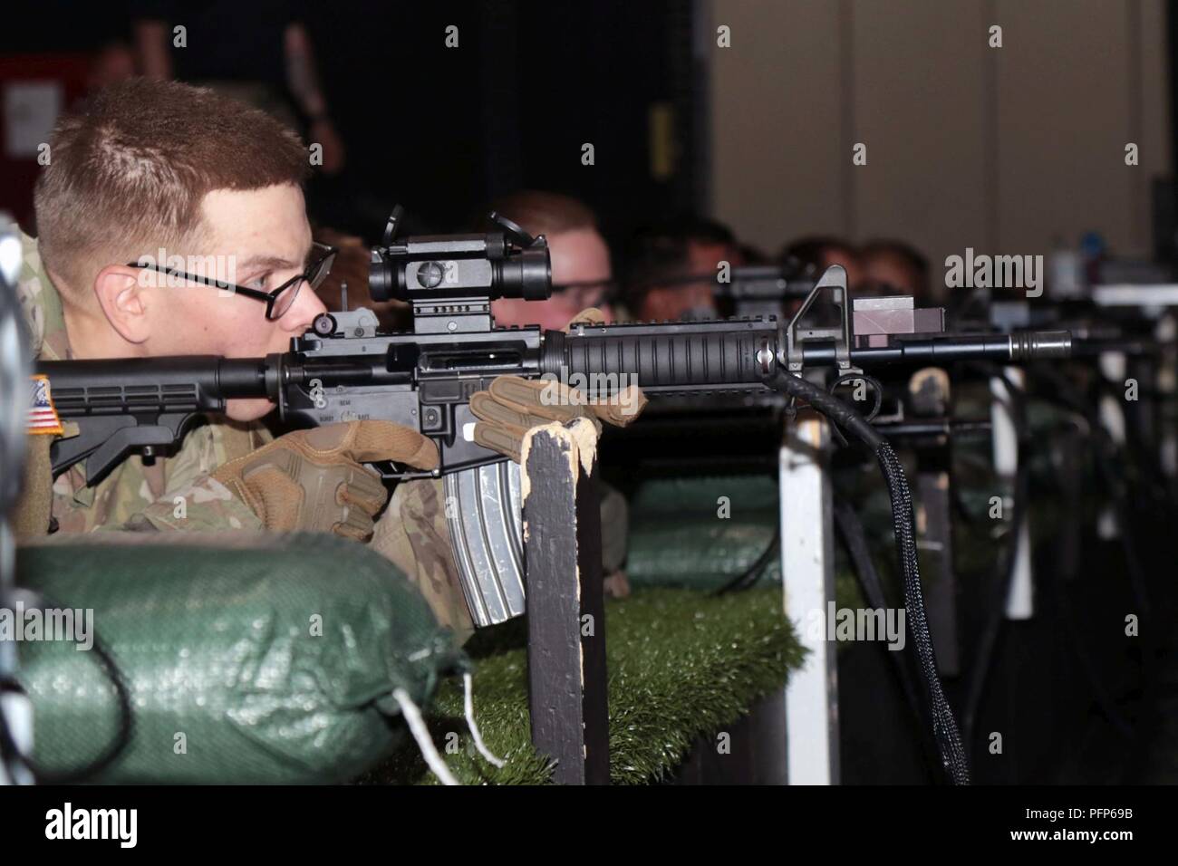 Spc. Shane Curtis, a network switching systems operatormaintainer with 2nd Battalion, 501st