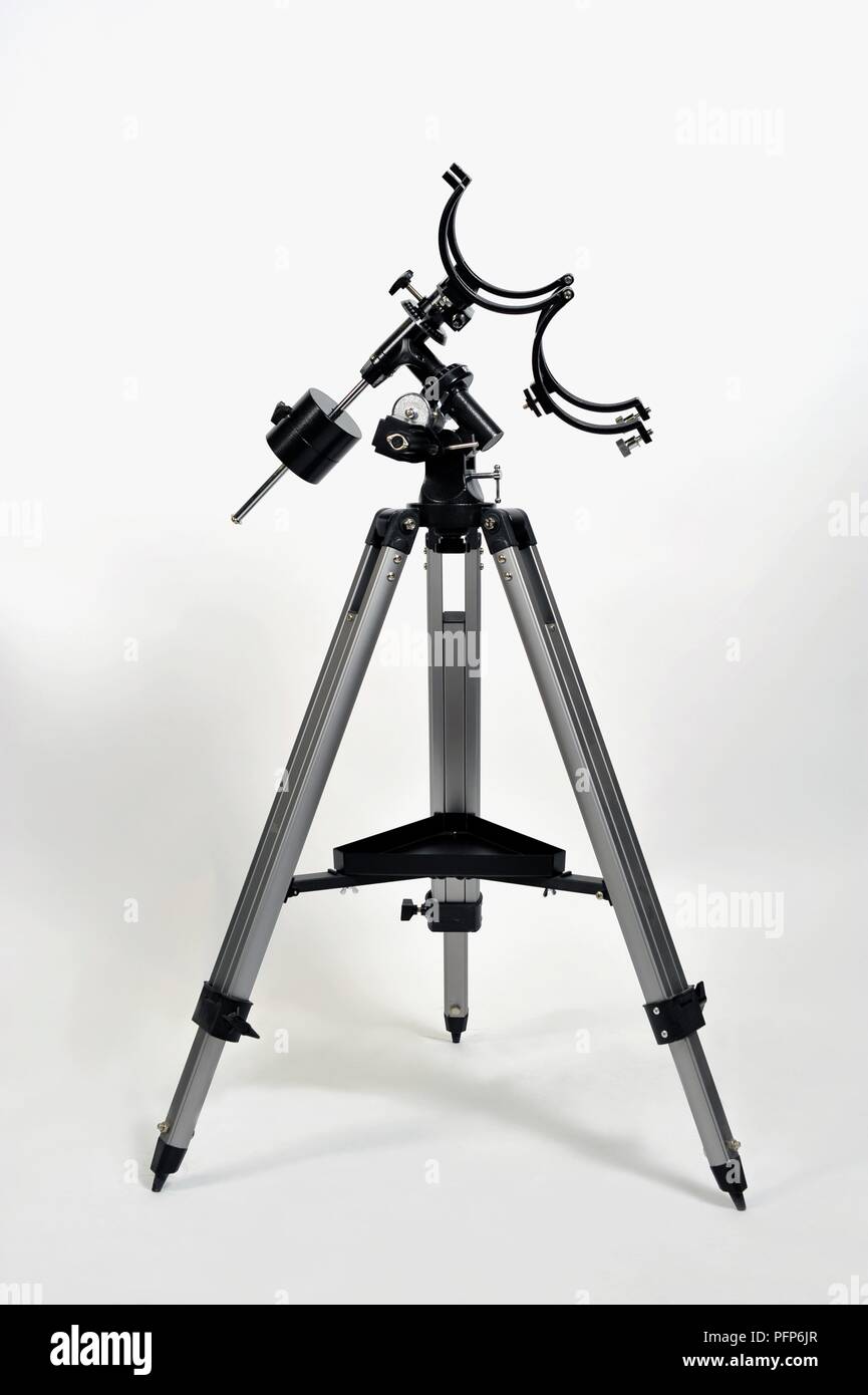 Tripod with telescope mount Stock Photo Alamy