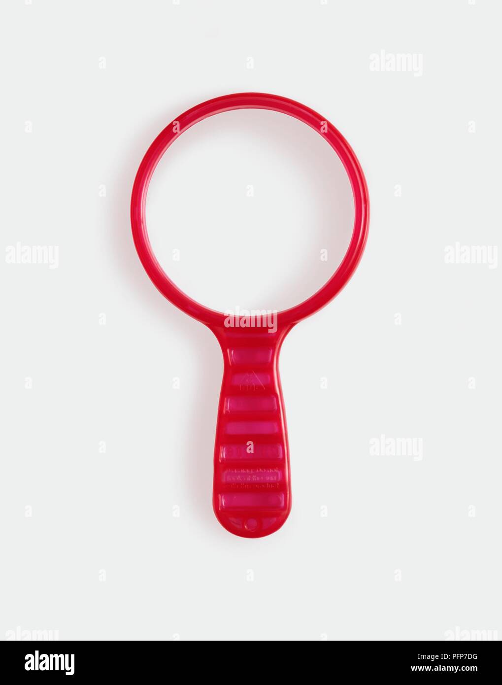 Red magnifying glass Stock Photo Alamy
