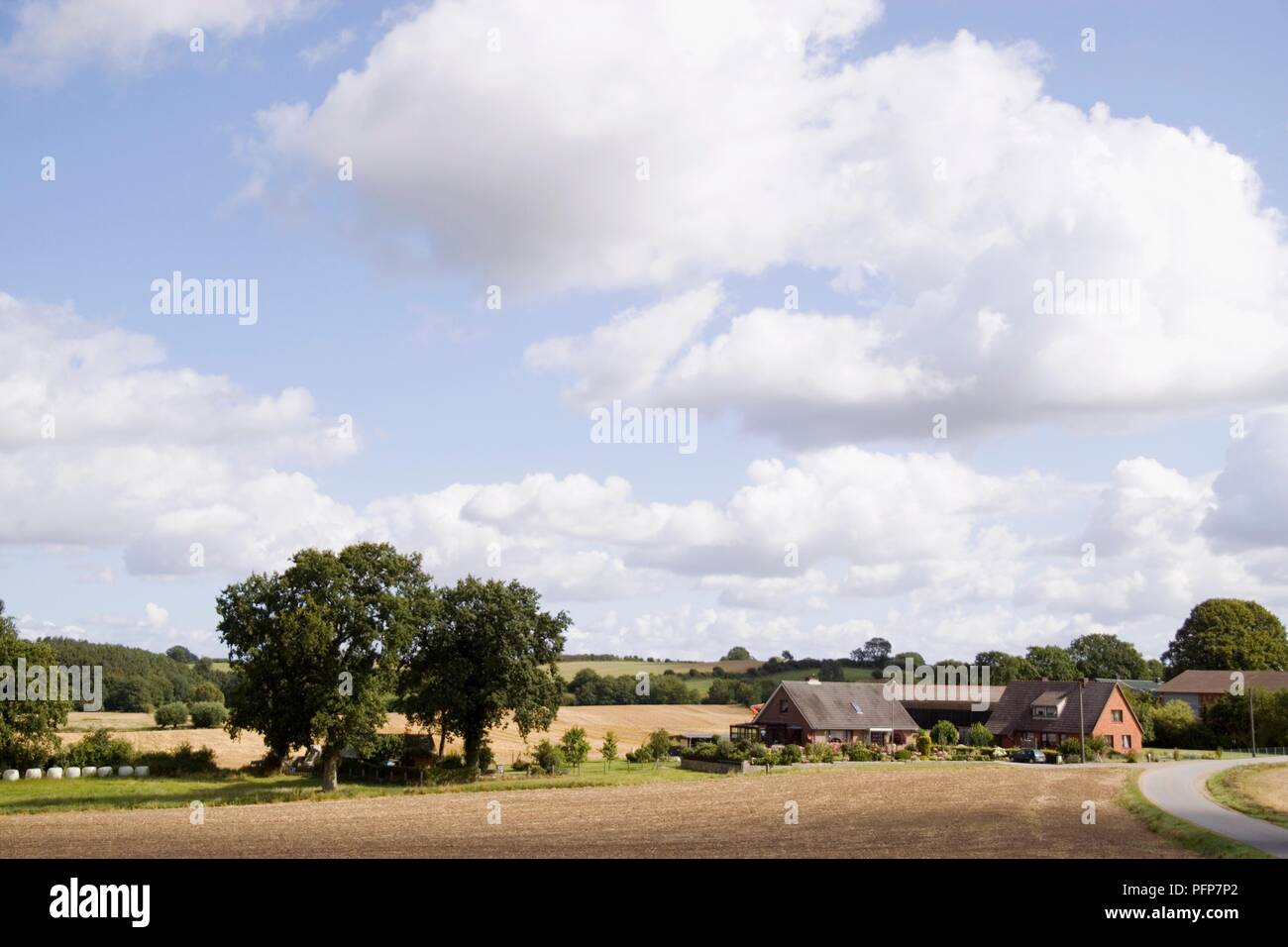 Germany, Schleswig-Holstein state, Holsteinische Schweiz (Holstein Switzerland) area, countryside and farm houses Stock Photo