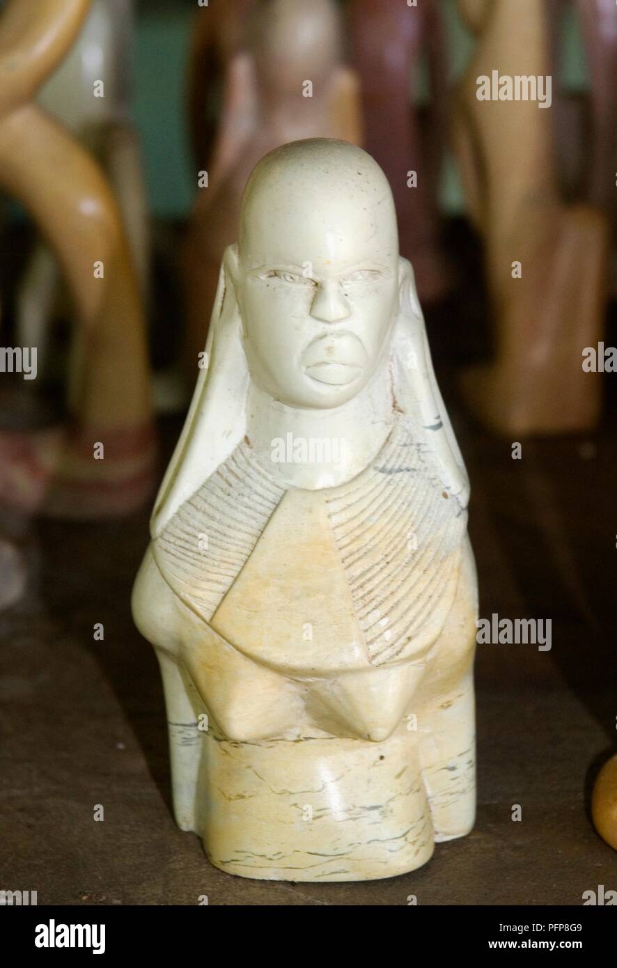Africa, Kenya, Mtwapa, soapstone carving of female Masai Stock Photo Alamy