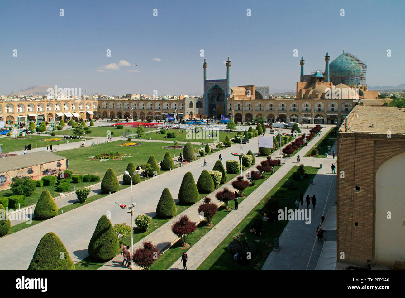 Big city square in Esfahan, Iran Stock Photo