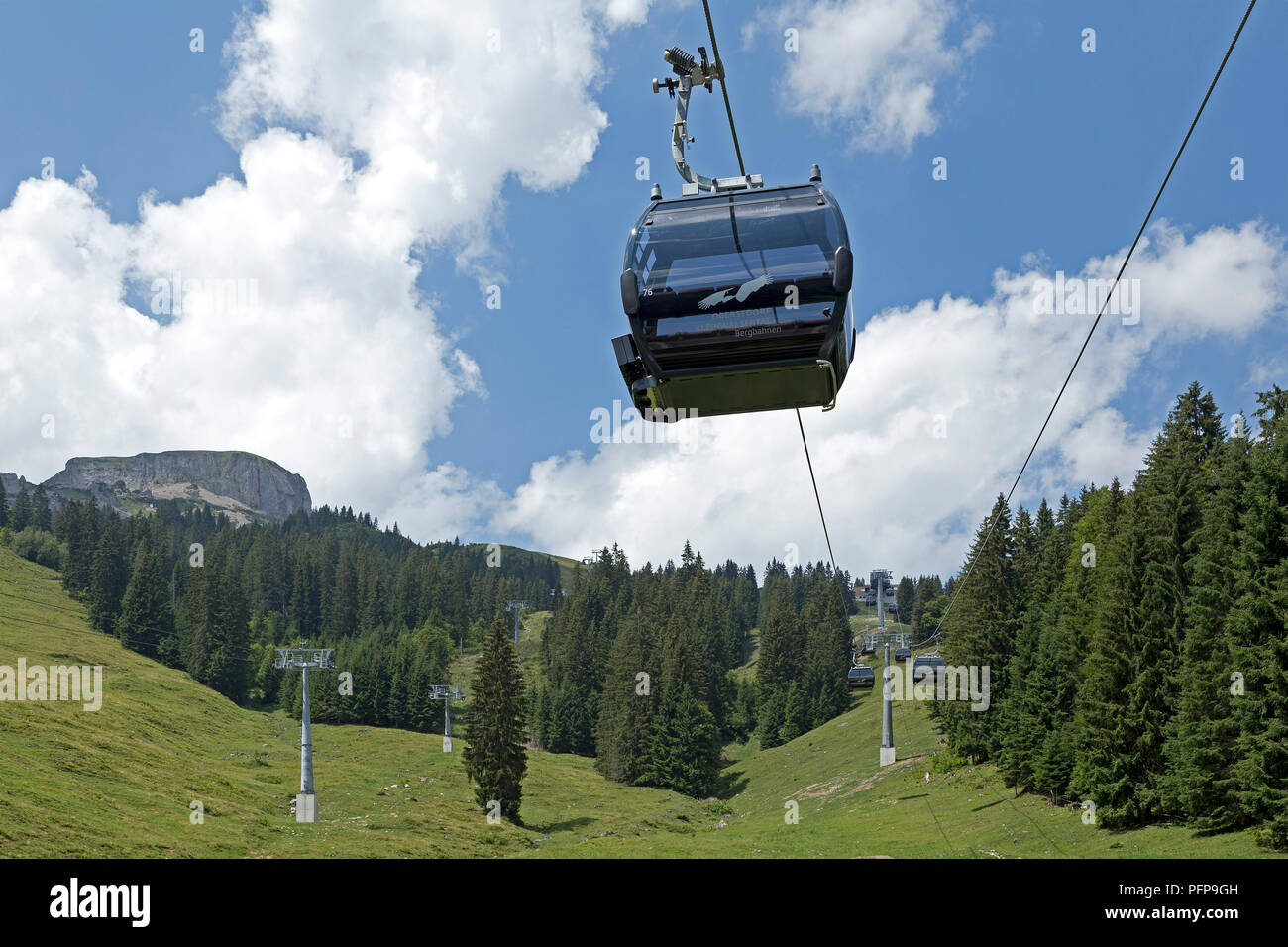 cable car, Hoher Ifen near Hirschegg, little Walser valley, Austria Stock Photo