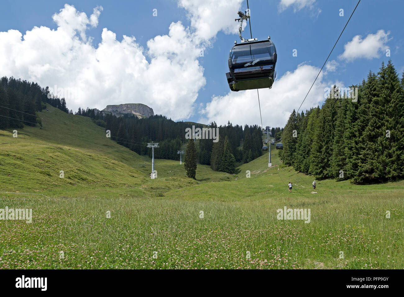 cable car, Hoher Ifen near Hirschegg, little Walser valley, Austria Stock Photo