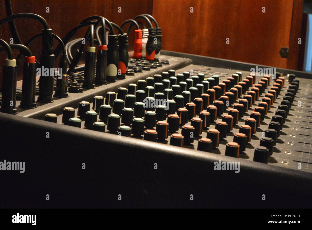 Sound mixing board Stock Photo Alamy