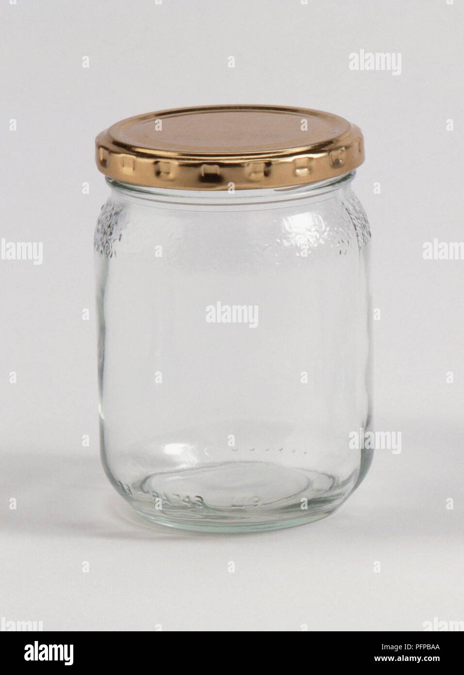 Empty jam jar with lid Stock Photo Alamy