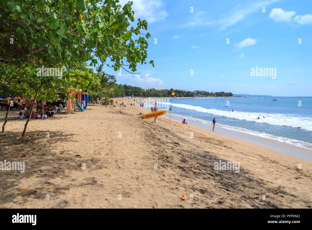 Kuta, Bali - 18th November 2016: The main beach in Kuta. It si very popular with surfers. Stock Photo