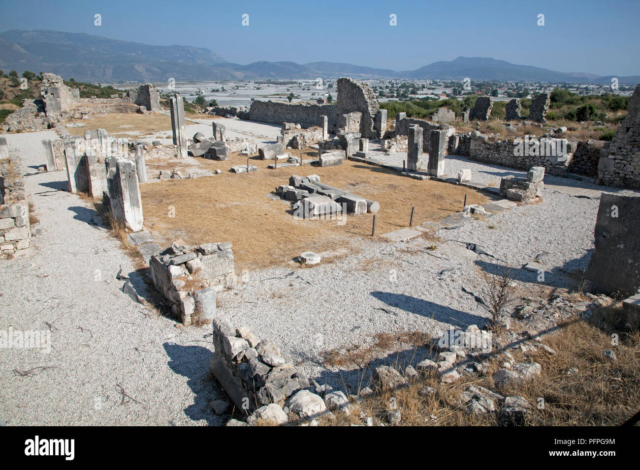 Turkey, near Kalkan, Xanthos, ruins of a cathedral Stock Photo Alamy