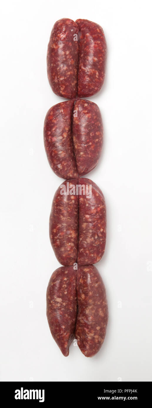 Sujuk, red beef Egyptian sausage, eight sausages Stock Photo Alamy