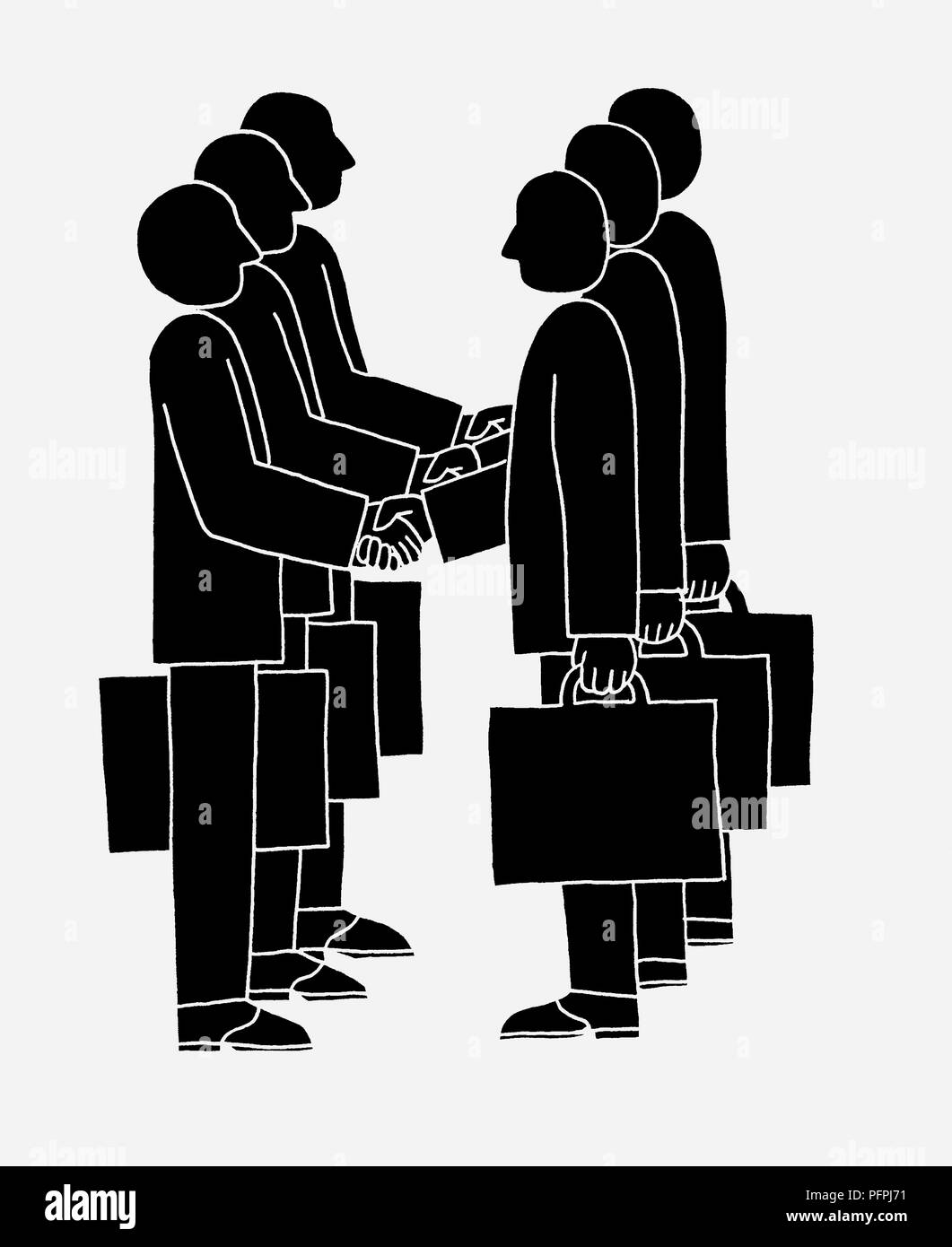 Black and white shaking hands hi-res stock photography and images - Alamy