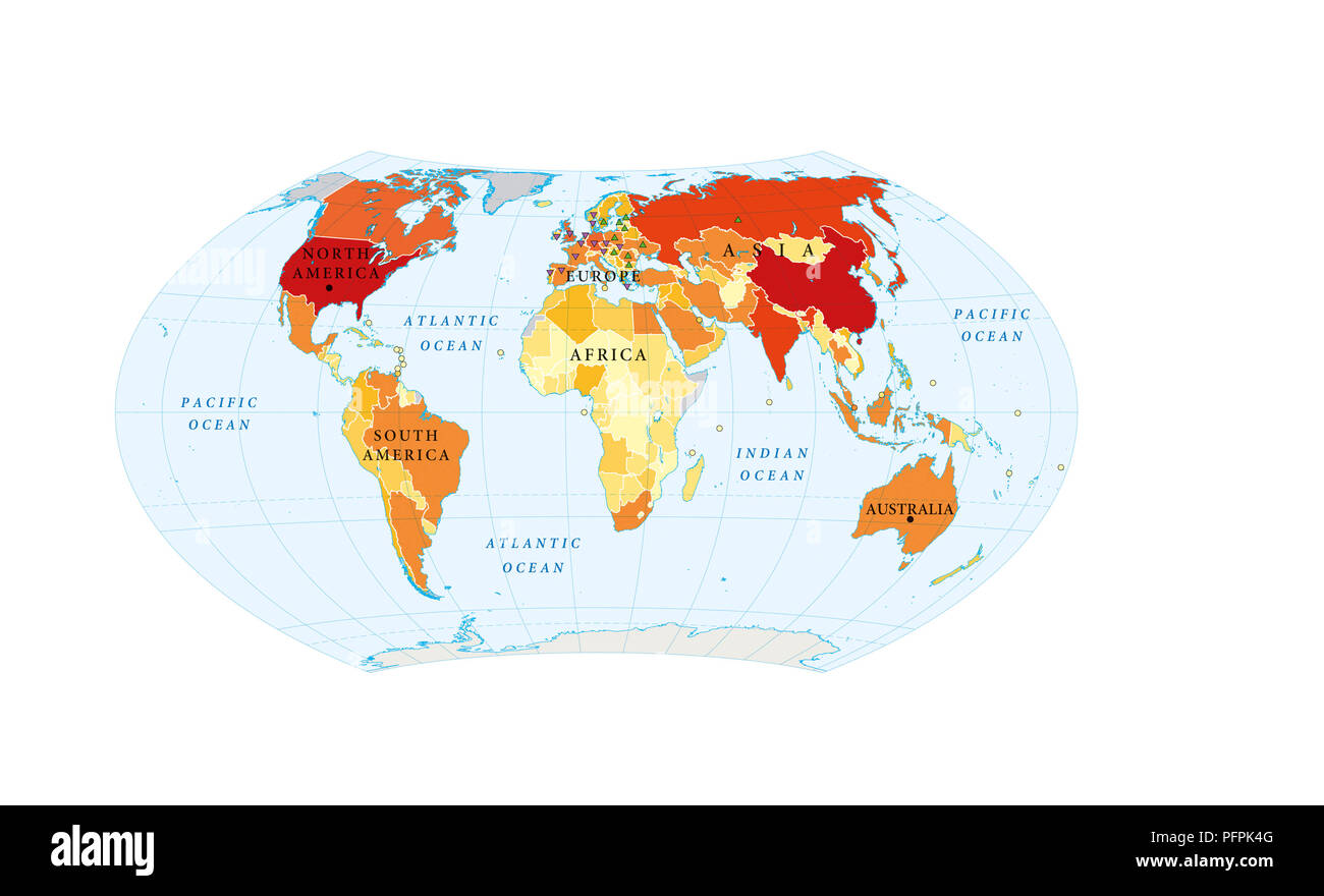 Illustration, environment map Stock Photo