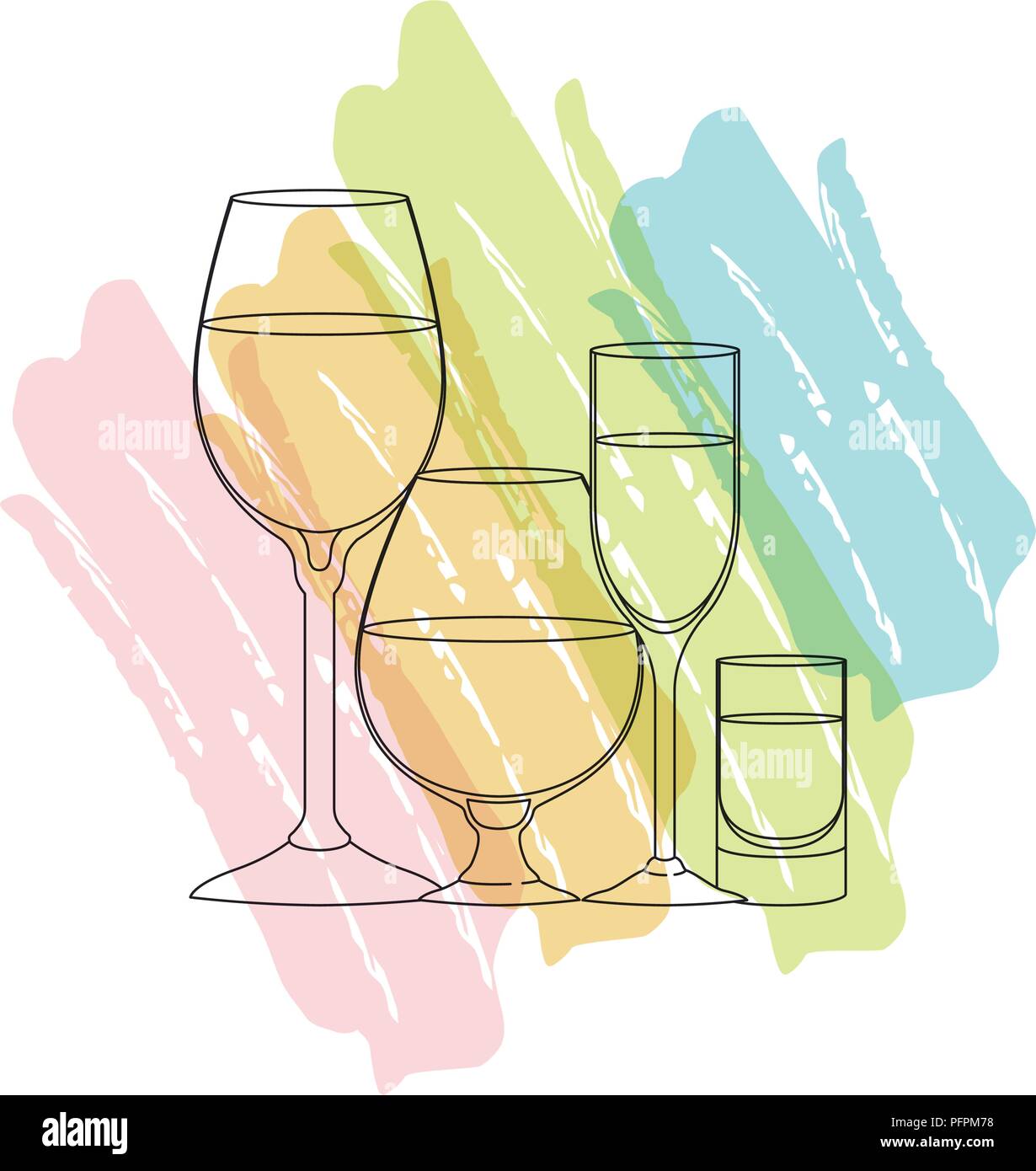 Whiskey cups Stock Vector Images Alamy