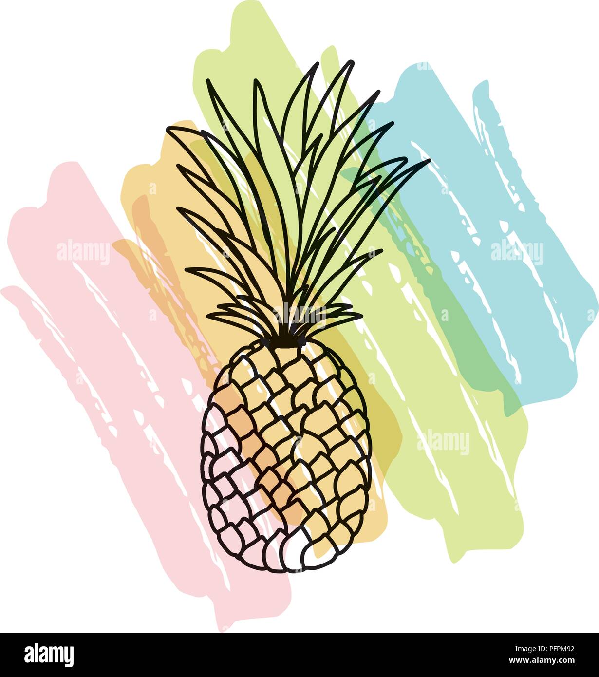 pineapple fresh fruit icon Stock Vector Image & Art - Alamy