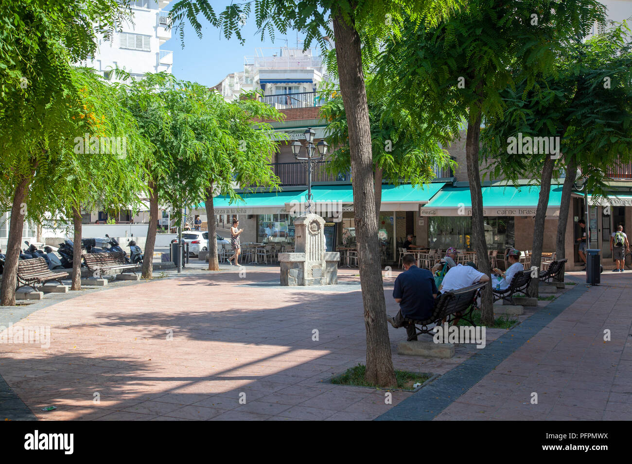 Place Del Pou Vedre in Sitges, Spain Stock Photo
