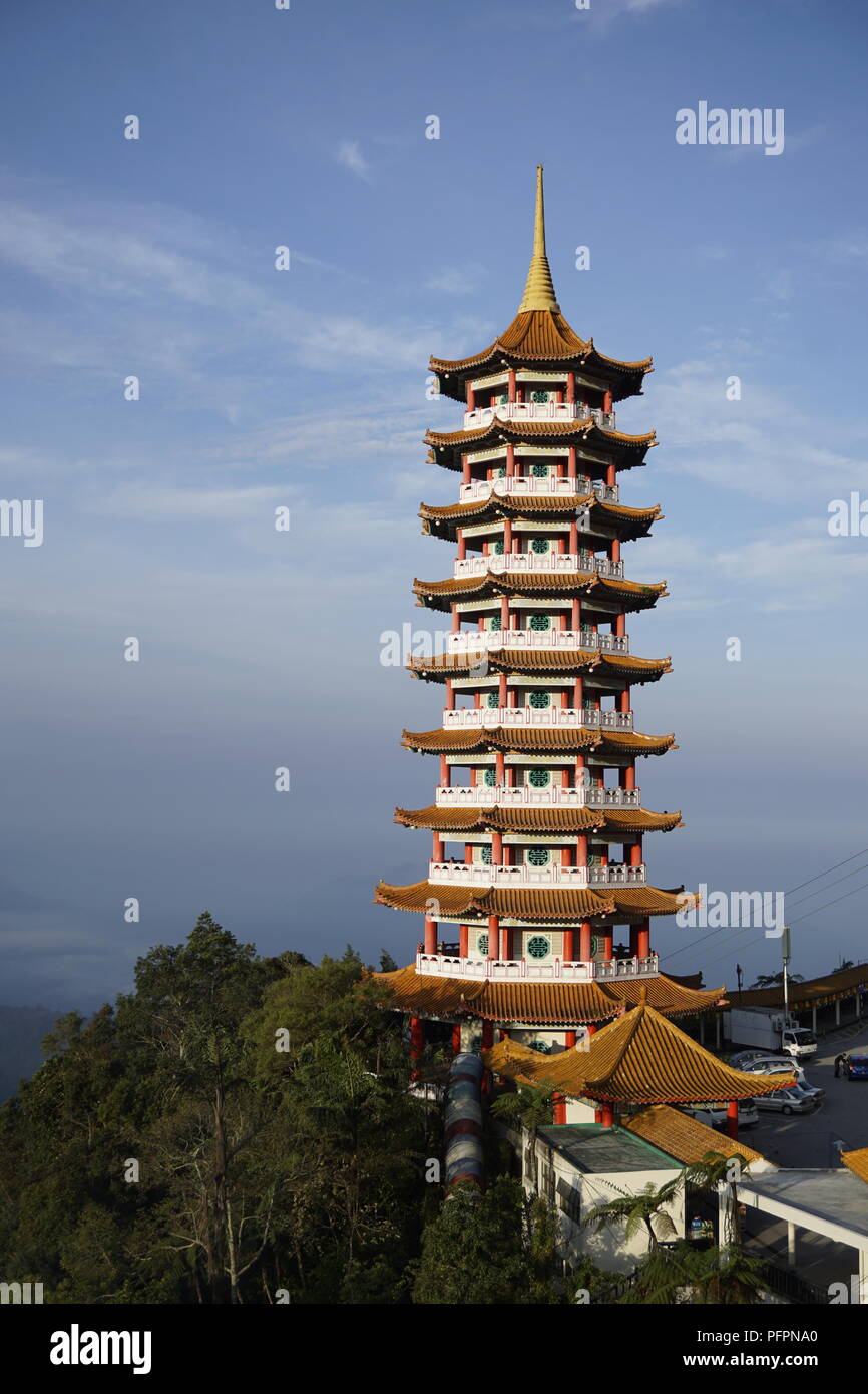 pagoda at Chin Swee temple, Genting Highlands, Malaysia Stock Photo