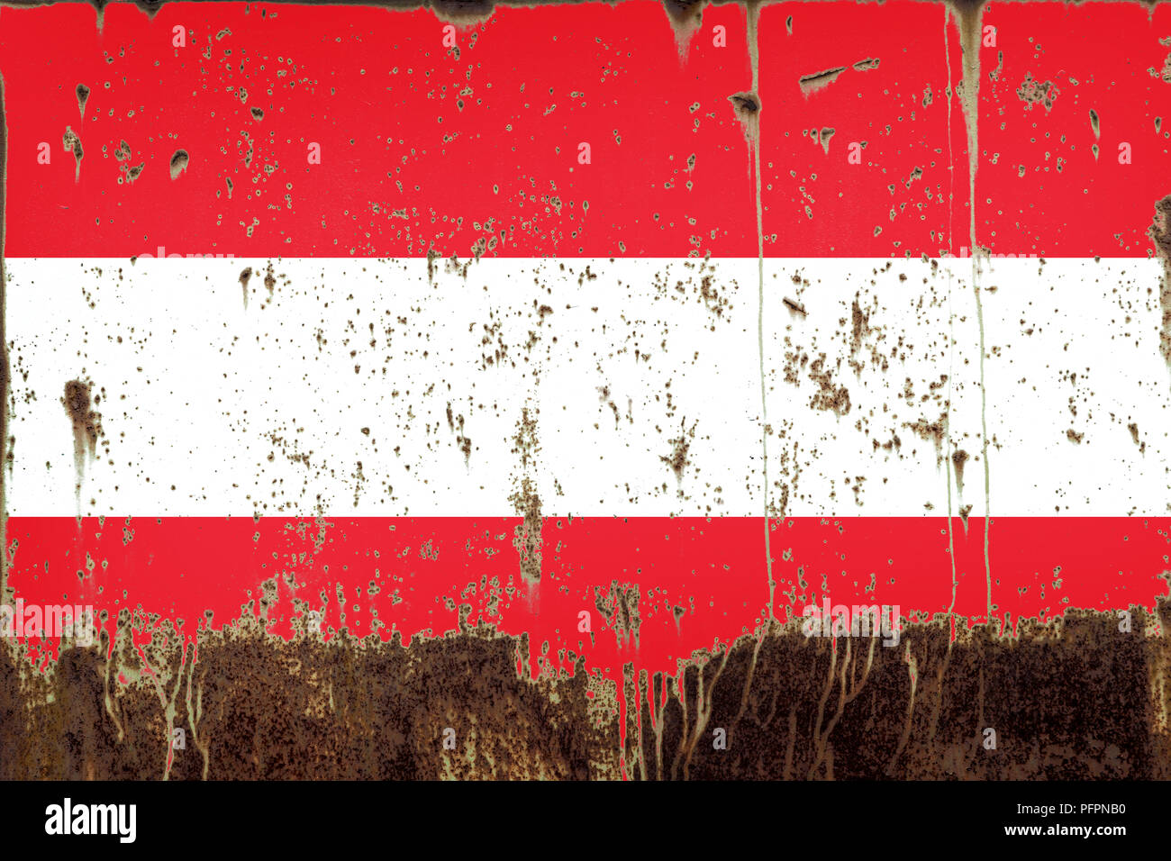 National flag of Austria on rusty metal texture Stock Photo - Alamy
