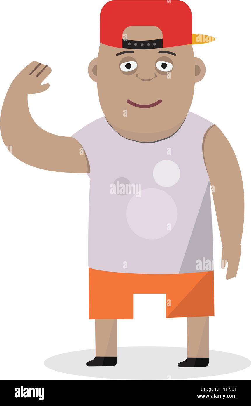 A young man in cap. Vector illustration of smiling guy Stock Vector Image &  Art - Alamy